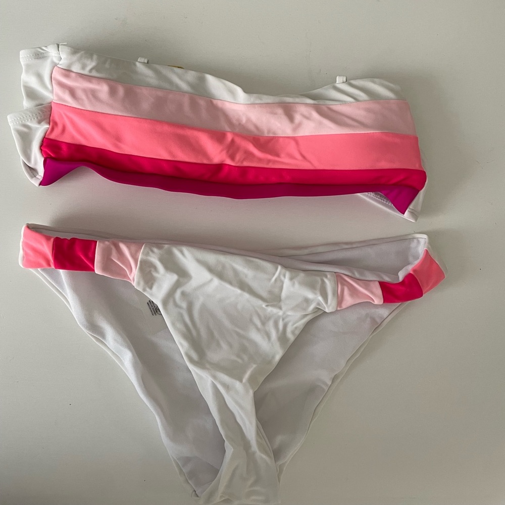 WORN ONCE striped bikini